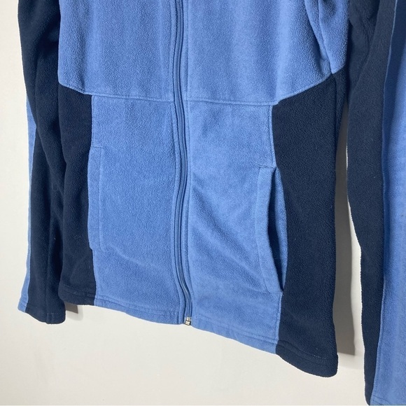Columbia Size Small Zippered 2-Tone Fleece Jacket Blue Gorpcore Hiking Outdoor - Picture 4 of 8